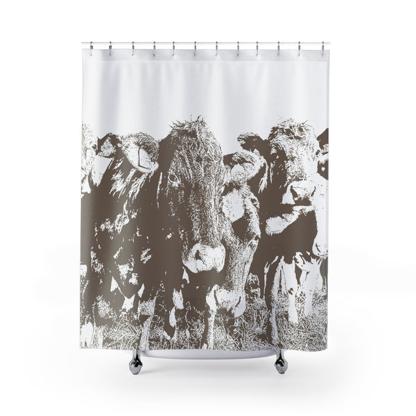 Brown Cows Shower Curtain