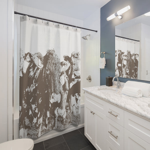 Brown Cows Shower Curtain