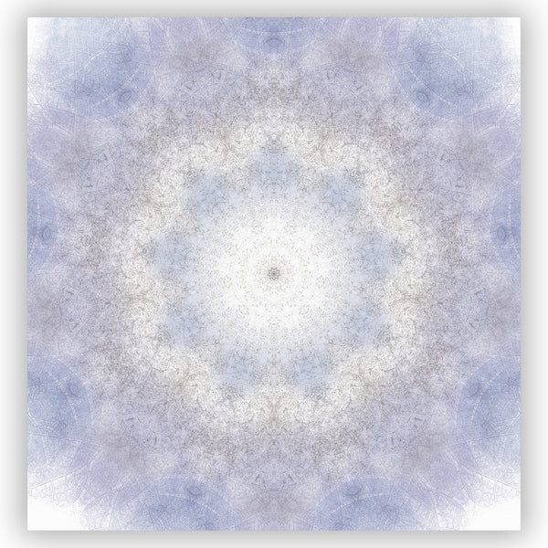Light Indigo & Cornflower Blue Mandala Shower Curtain