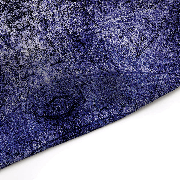 Dark Cobalt Blue and White Mandala Shower Curtain