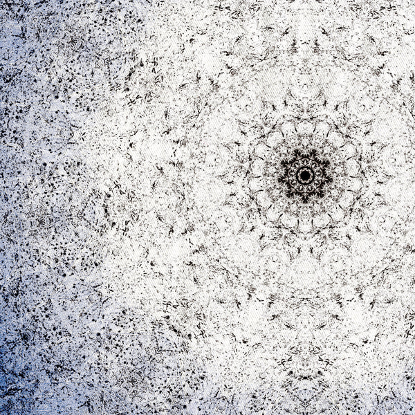 Dark Cobalt Blue and White Mandala Shower Curtain