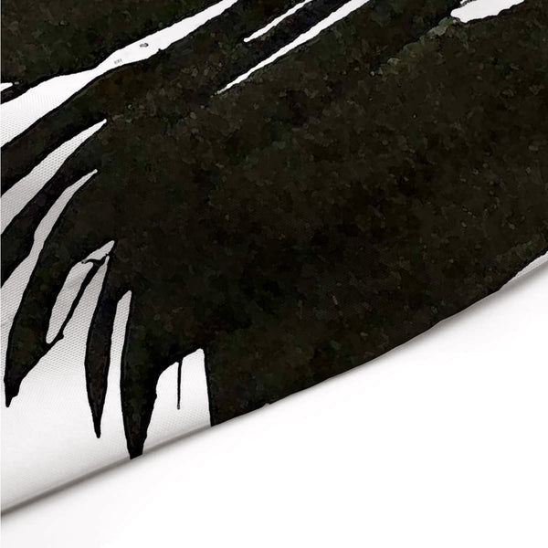 Bold Black and White Contemporary Ink Art Shower Curtain