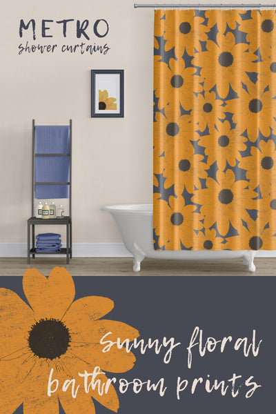 Yellow Flower / Black Eyed Susan Print Shower Curtain