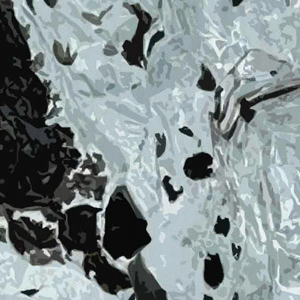 Glacier Ice Blue & Gray Marble Swirls Shower Curtain