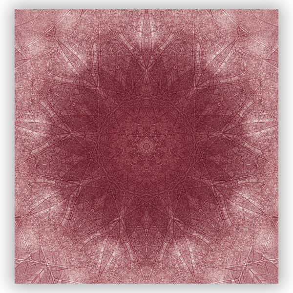 Burgundy Red Wine Mandala Shower Printed Fabric Curtain