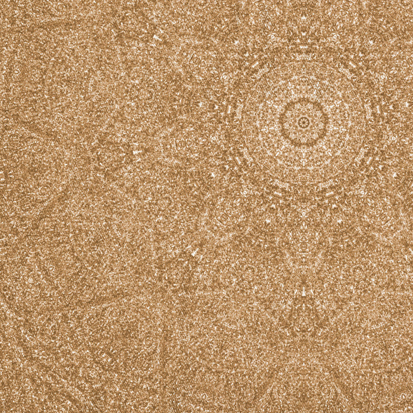 Warm Burnt Sienna / Tan Soft Mandala Rustic Fabric Shower Curtain