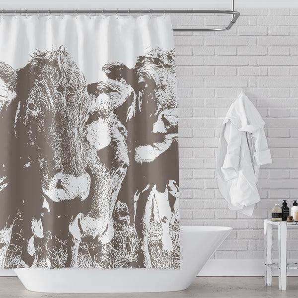 Brown Cows Shower Curtain