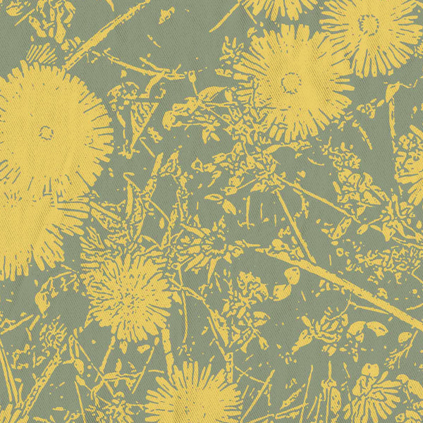 Green and Yellow Field of Dandelions Shower Curtain - Casual Retro Cottage Vibe
