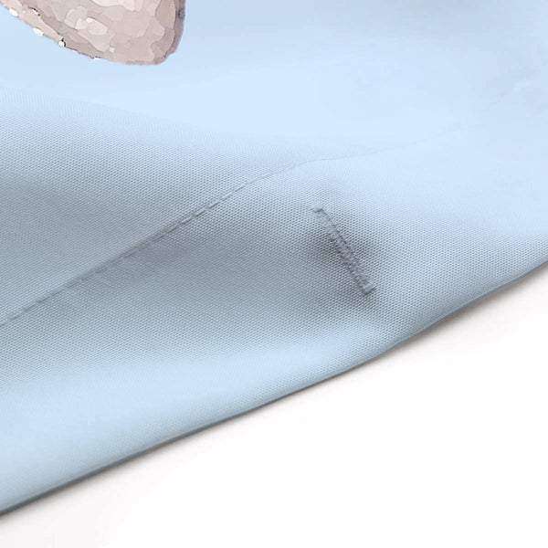 Blush Pink Dogwood Flowers Shower Curtain, With Clear Blue Sky