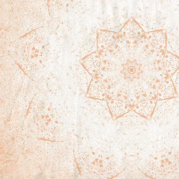 Earthy Orange Mandala Pattern Shower Curtain