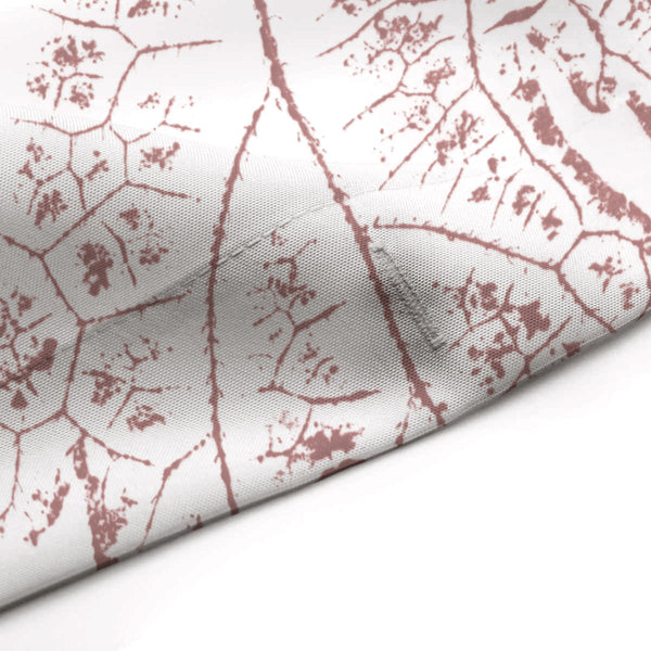 Burgundy Leaves Oversized Ink Prints for Modern Botanical Bathroom