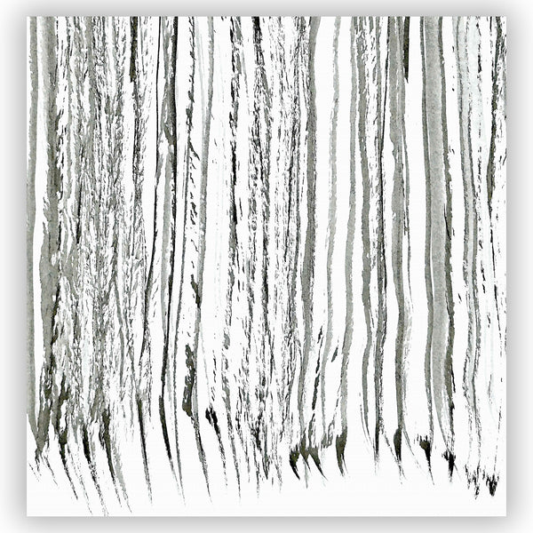 Black and White Vertical Ink Lines Shower Curtain
