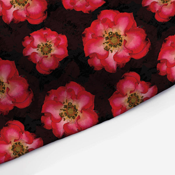 Red And Black Goth Rose Print Shower Curtain