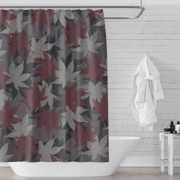Japanese Red Maple Leaf Shower Curtain