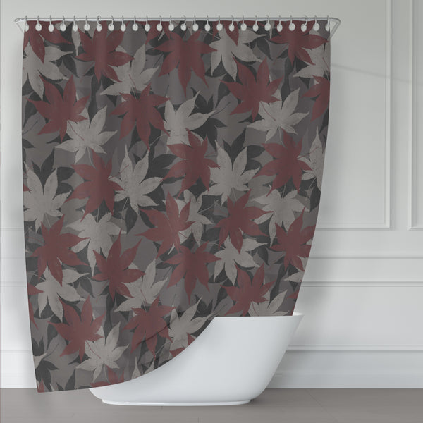 Japanese Red Maple Leaf Shower Curtain