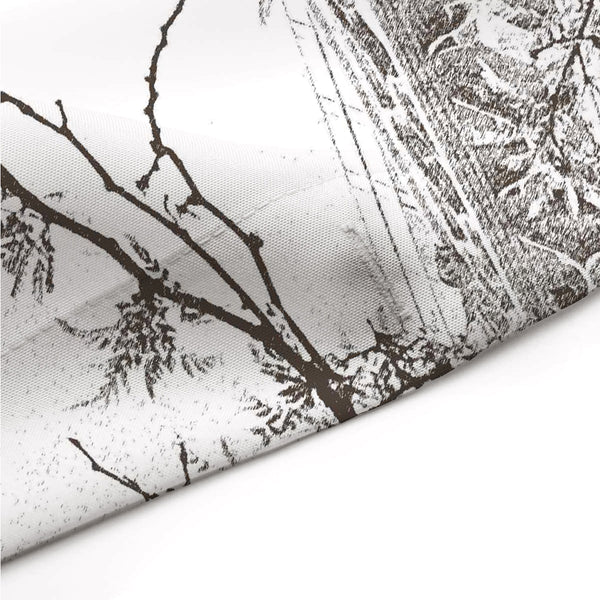 New York Cityscape: Saint Patrick's Cathedral - Neutral Gray and White Shower Curtain