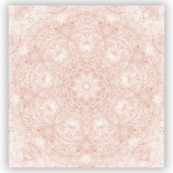 Terra Cotta on White Soft Mandala Print Fabric Shower Curtain for Earthy Boho Bathroom