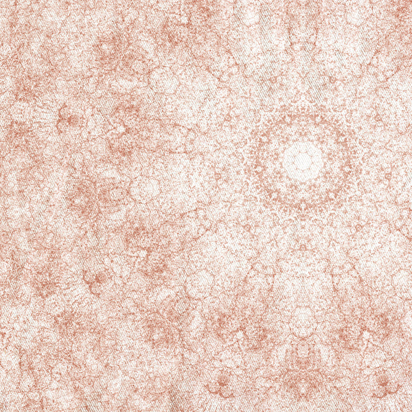 Terra Cotta on White Soft Mandala Print Fabric Shower Curtain for Earthy Boho Bathroom