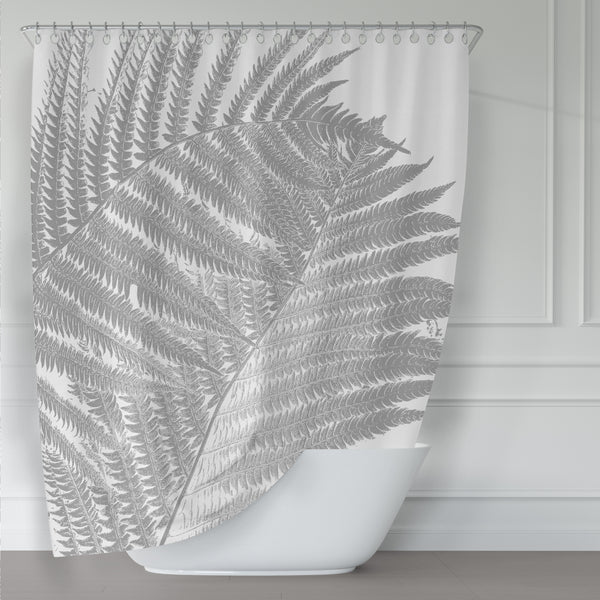 Two Gray Ferns Shower Curtain - Metro Shower Curtains