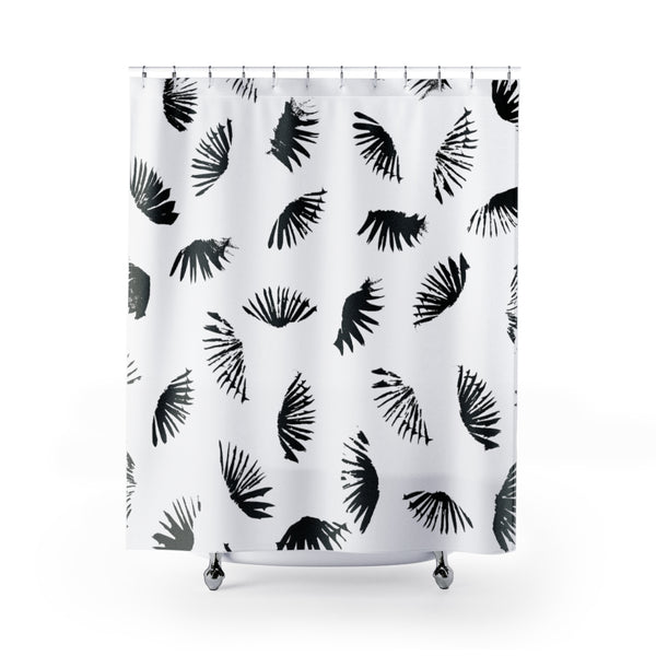 Winking Eyelash Brush Design Contemporary Art Bathroom Shower Curtain