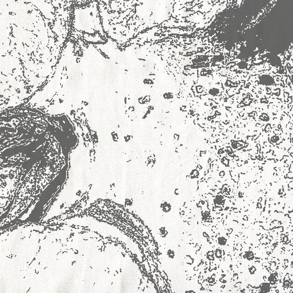 Apple Blossom Shower Curtain, Large-Scale, Gray Sketch Style - Metro Shower Curtains