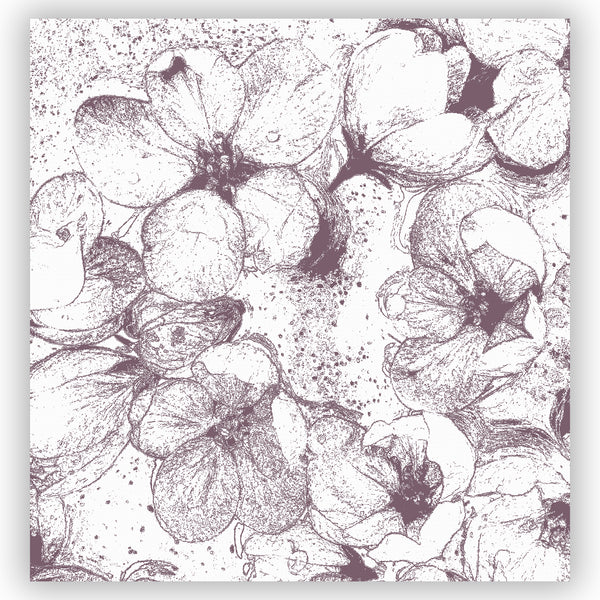 Apple Blossom Shower Curtain, Muted Raspberry Pink - Metro Shower Curtains