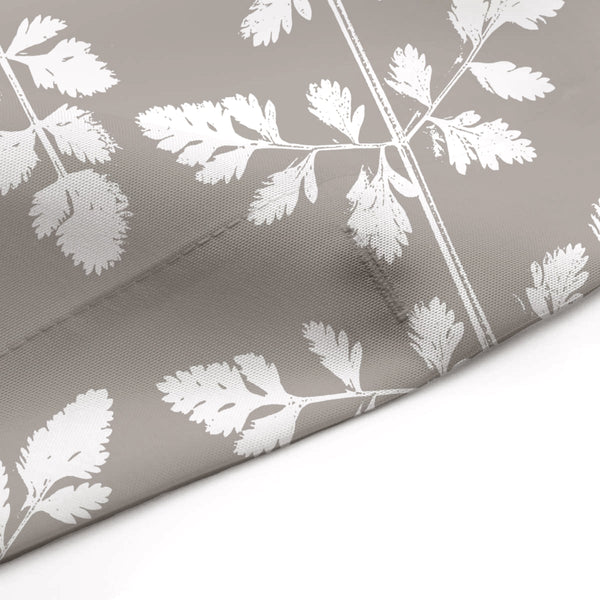 Gray and White Damask Style Geometric Leaf Pattern Shower Curtain - Metro Shower Curtains