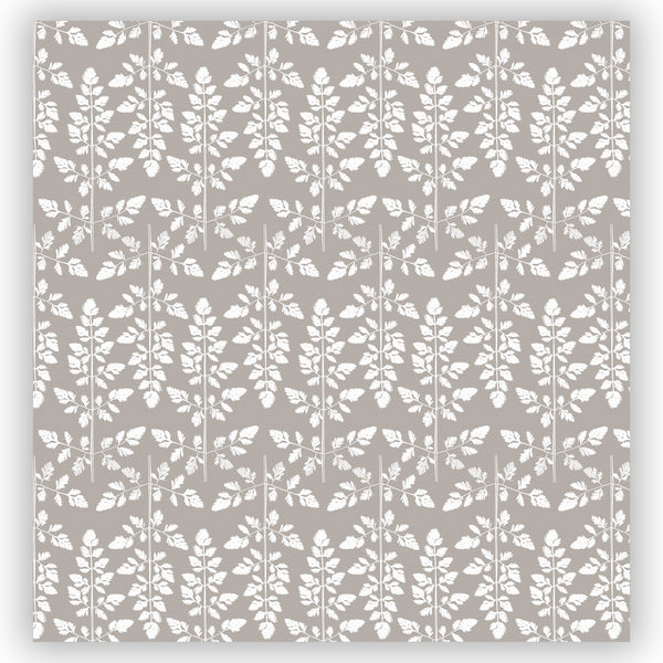 Gray and White Damask Style Geometric Leaf Pattern Shower Curtain - Metro Shower Curtains