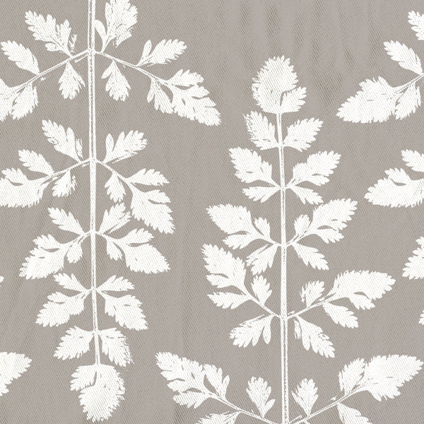 Gray and White Damask Style Geometric Leaf Pattern Shower Curtain - Metro Shower Curtains