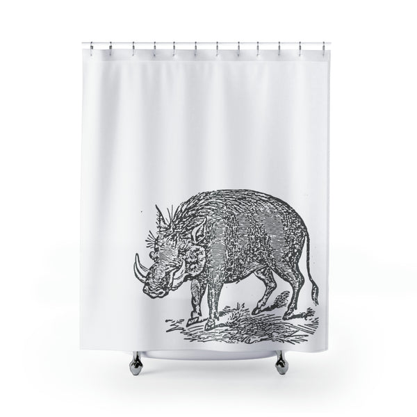 Wild Warthog Art Shower Curtain