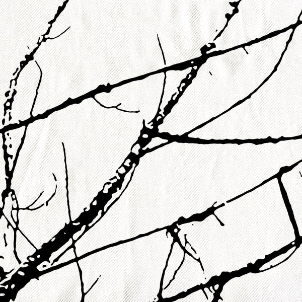 Black Tree Branch Silhouette Shower Curtain
