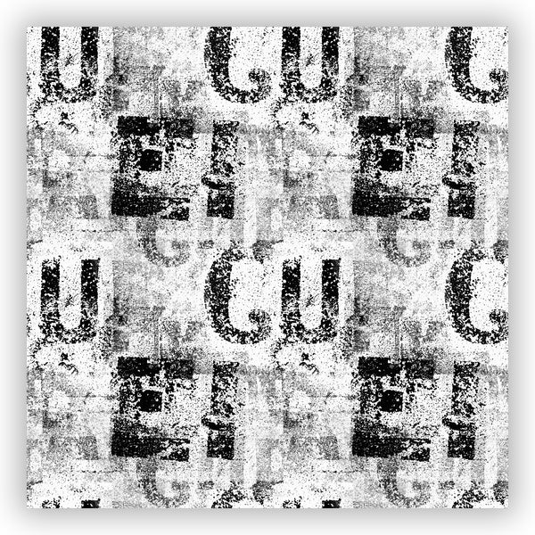 Black and White Vintage Distressed Letters Shower Curtain - Metro Shower Curtains