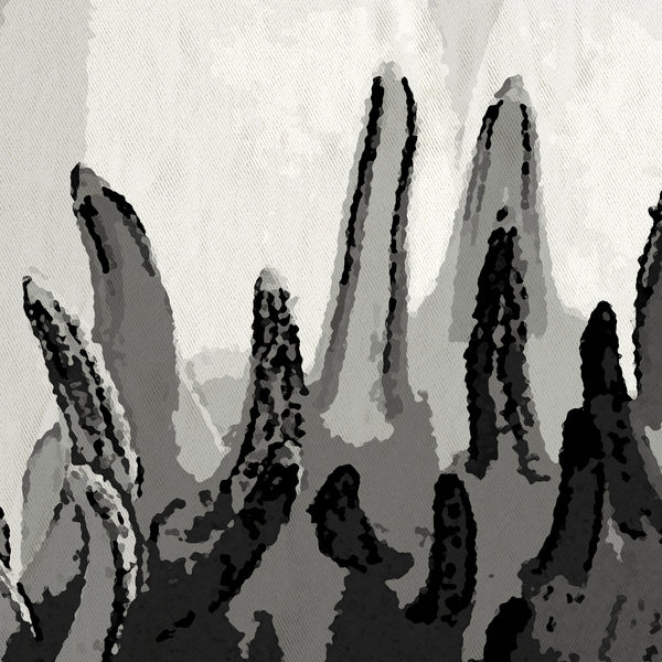 Giant Water Lily Black and White Spa Shower Curtain - Metro Shower Curtains