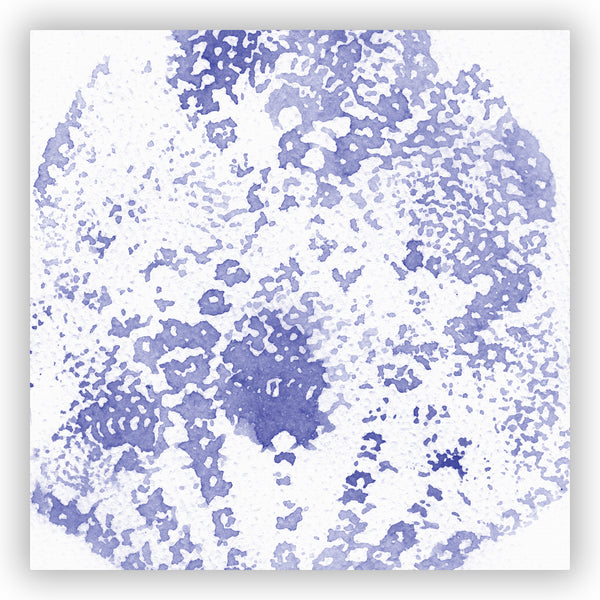 Deep Periwinkle Blue Boho Watercolor Lace Print Shower Curtain - Metro Shower Curtains