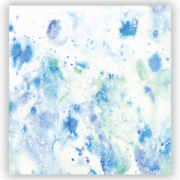Etherial Blue & Green Watercolor Shower Curtain for Modern Coastal Bathroom - Metro Shower Curtains