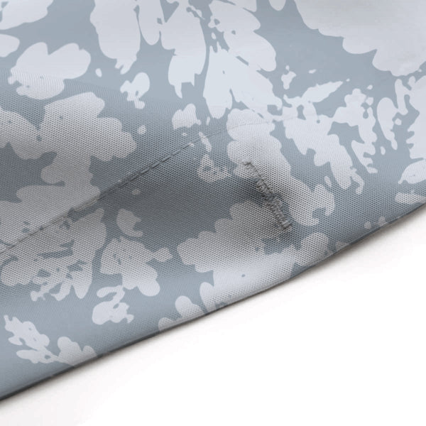 Blue-Gray Leaves Rustic Modern Botanical Print Spa Shower Curtain - Metro Shower Curtains
