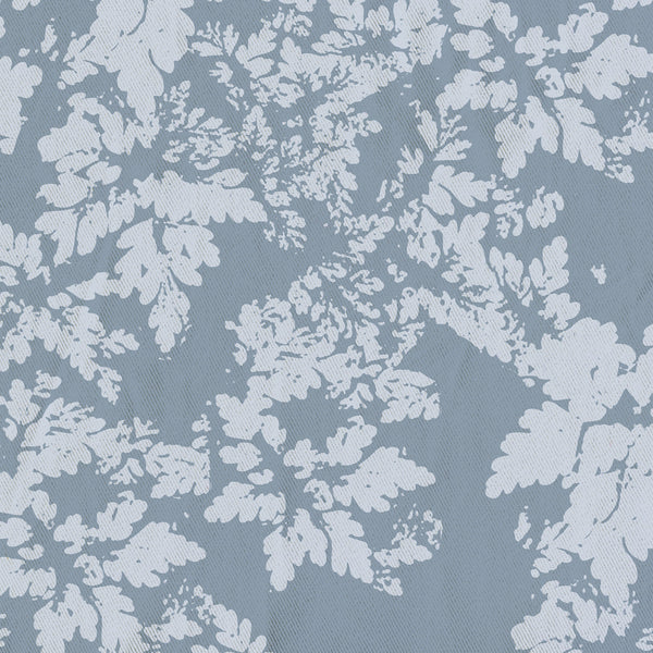 Blue-Gray Leaves Rustic Modern Botanical Print Spa Shower Curtain - Metro Shower Curtains
