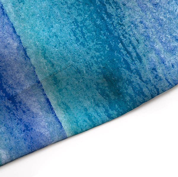 Underwater Blue Green Watercolor Reeds / Stripes Shower Curtain - Metro Shower Curtains