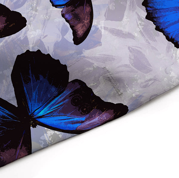 Purple and Blue Morpho Butterfly Shower Curtain - Metro Shower Curtains