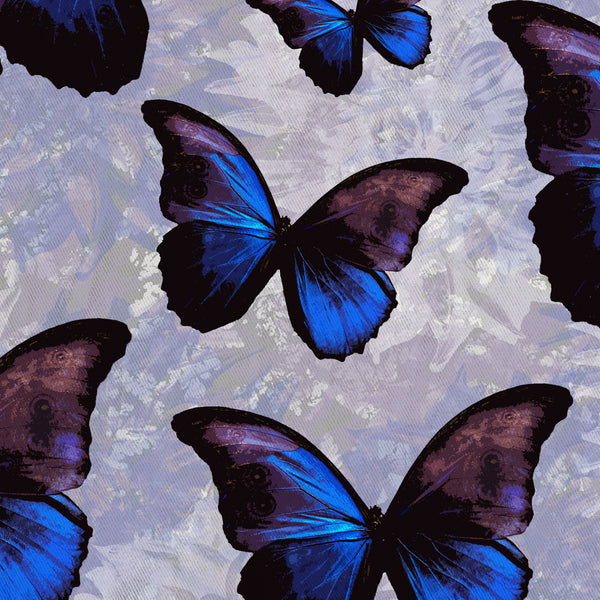 Purple and Blue Morpho Butterfly Shower Curtain - Metro Shower Curtains
