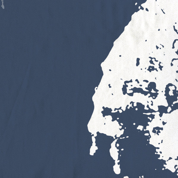 Seahorse Shower Curtain - Slate Blue Gray and White for Beach or Boys Bathroom - Metro Shower Curtains