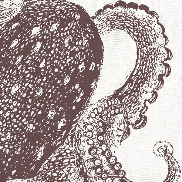 Brown and White Octopus Shower Curtain - Metro Shower Curtains