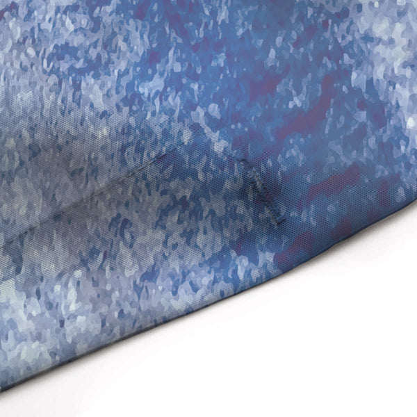 Dark Blue Abstract Watercolor Stripes / Contemporary Coastal Shower Curtain - Metro Shower Curtains