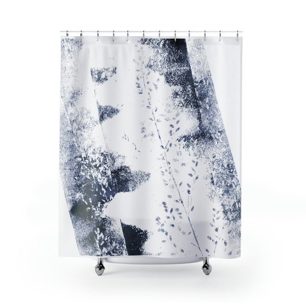 Midnight Meadow Wildflower Shower Curtain