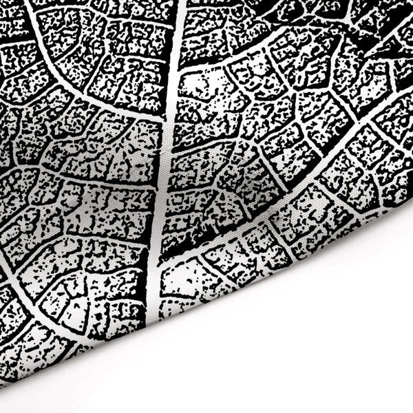 Modern Black and White Fig Leaves Botanical Shower Curtain - Metro Shower Curtains