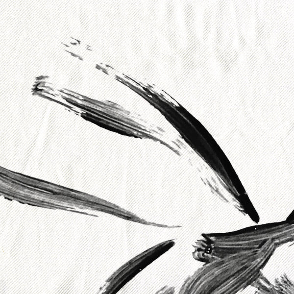 One Fish Shower Curtain:  Black and White Ink Sketch