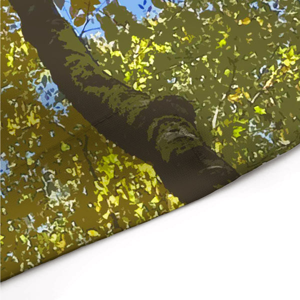 Golden Trees Fall Forest Scene Shower Curtain