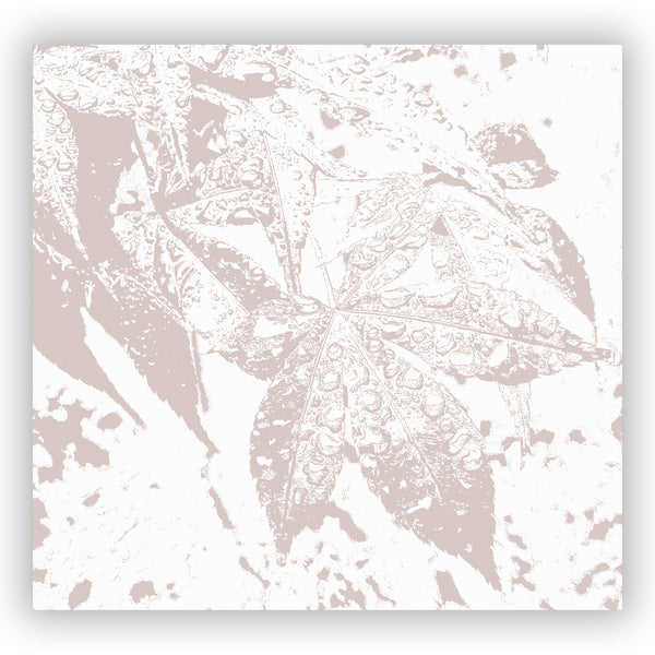 Gray and White Japanese Maple Leaves in the Rain Shower Curtain - Metro Shower Curtains