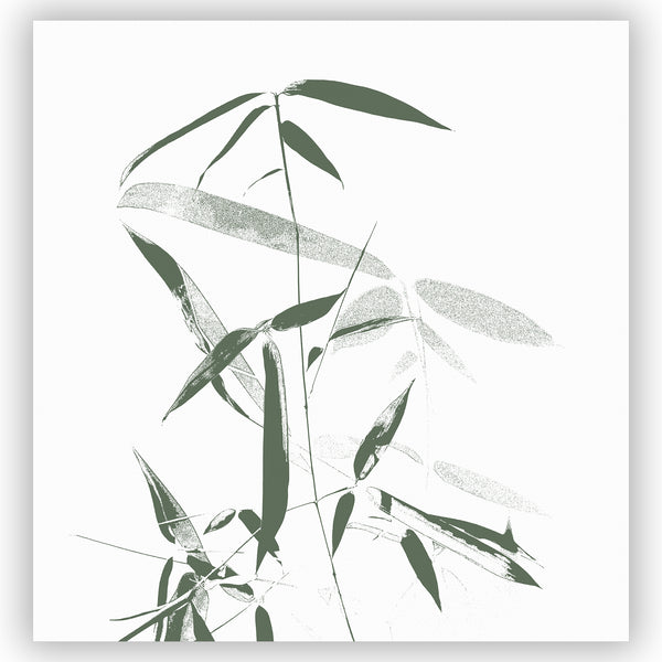 Green and White Bamboo Shower Curtain for Zen Bathroom - Metro Shower Curtains