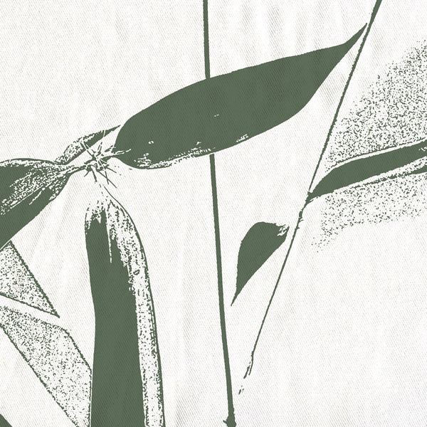 Green and White Bamboo Shower Curtain for Zen Bathroom - Metro Shower Curtains